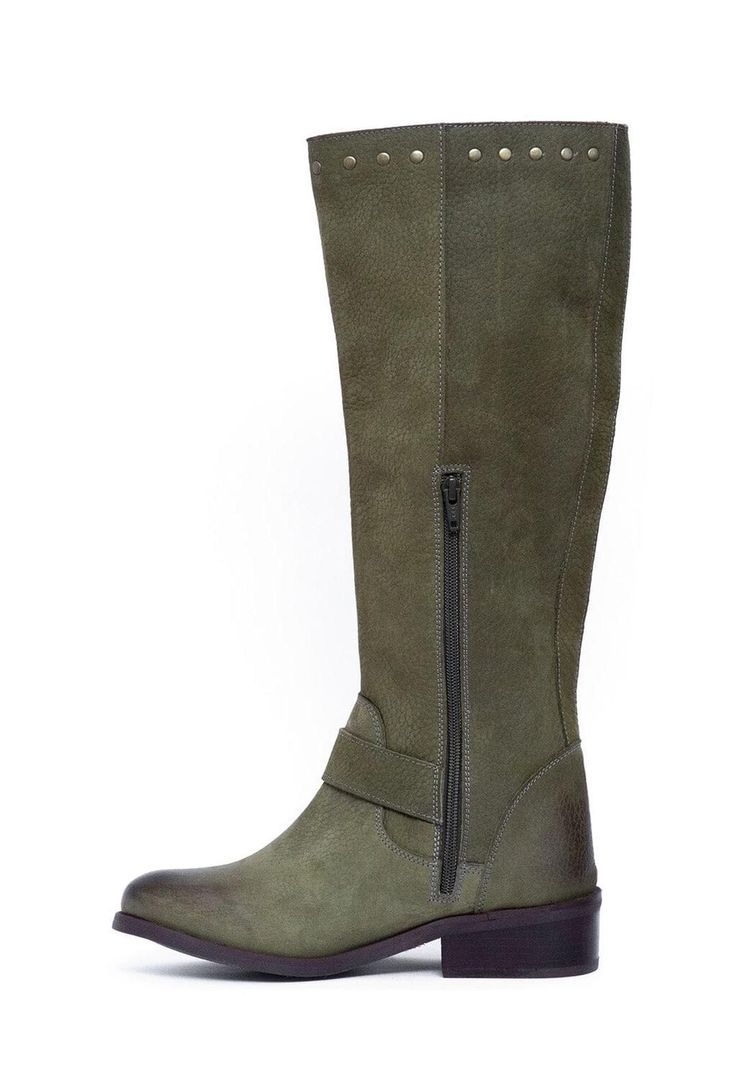 Bota Mujer De Cuero Carpintero Verde C21-3