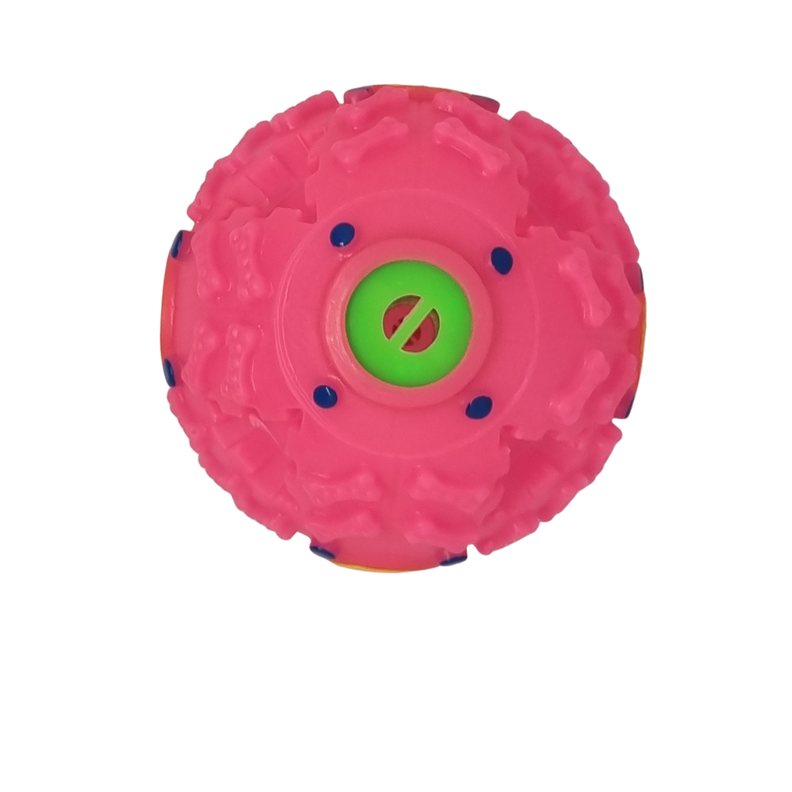JUGUETE PELOTA COMEDERO CON SONIDO L ROSADA-1