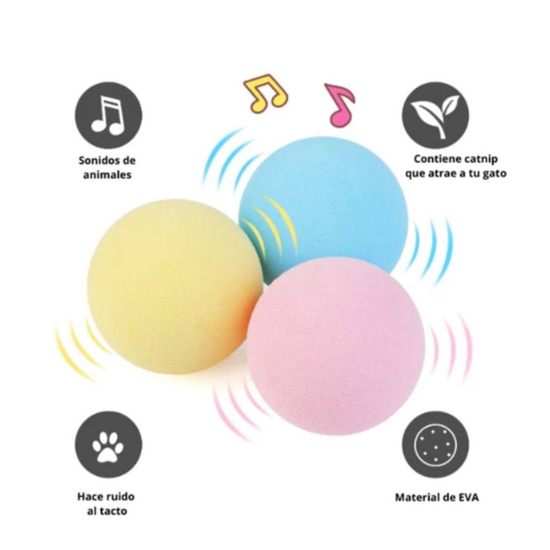 Pack de pelotas con sonido Grillo Pájaro y Rana-3