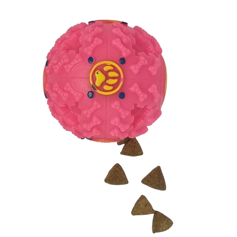 JUGUETE PELOTA COMEDERO CON SONIDO S ROSADO-1
