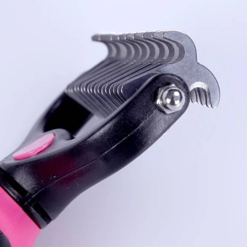 CEPILLO CORTA NUDOS Y DESLANADOR ROJO L-1