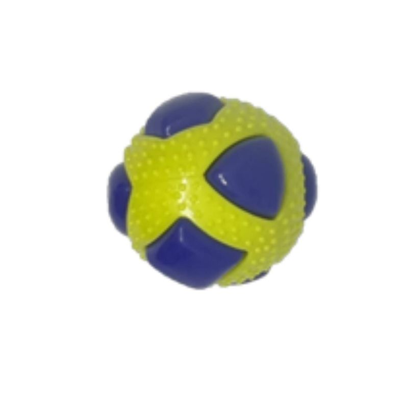 PELOTA PARA PERROS RESISTENTE AZUL Y AMARILLO-0