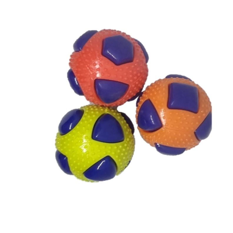 PELOTA PARA PERROS RESISTENTE AZUL Y AMARILLO-1