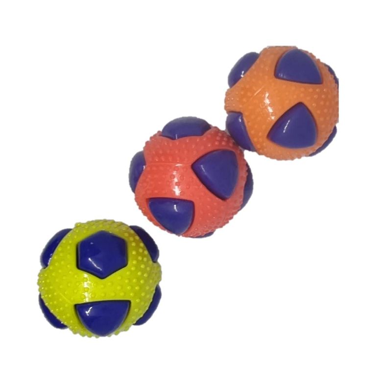 PELOTA PARA PERROS RESISTENTE AZUL Y NARANJA-2