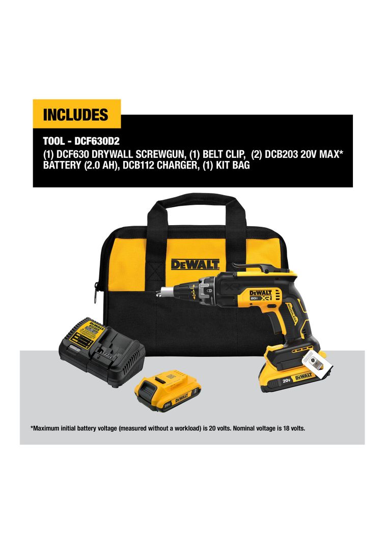 Kit Atornillador Inalámbrico 1/4" Drywall 20V DEWALT-1