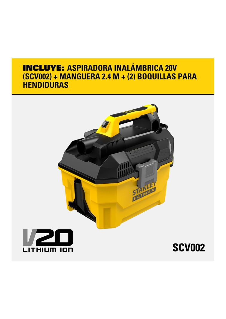Aspiradora Inalámbrica 20V + Sierra Circular 1600W STANLEY-2