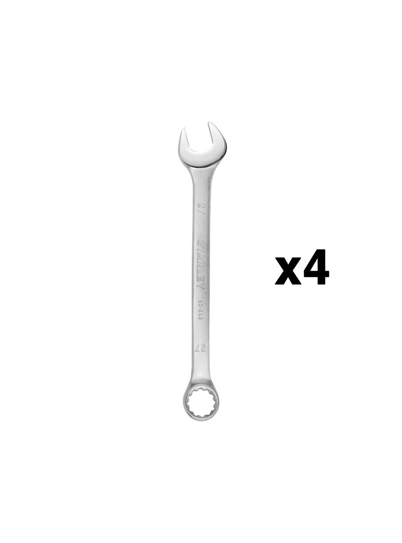 Set 5 llaves combinada 27mm ANTISLIP STANLEY STMT80242-840 Plateado