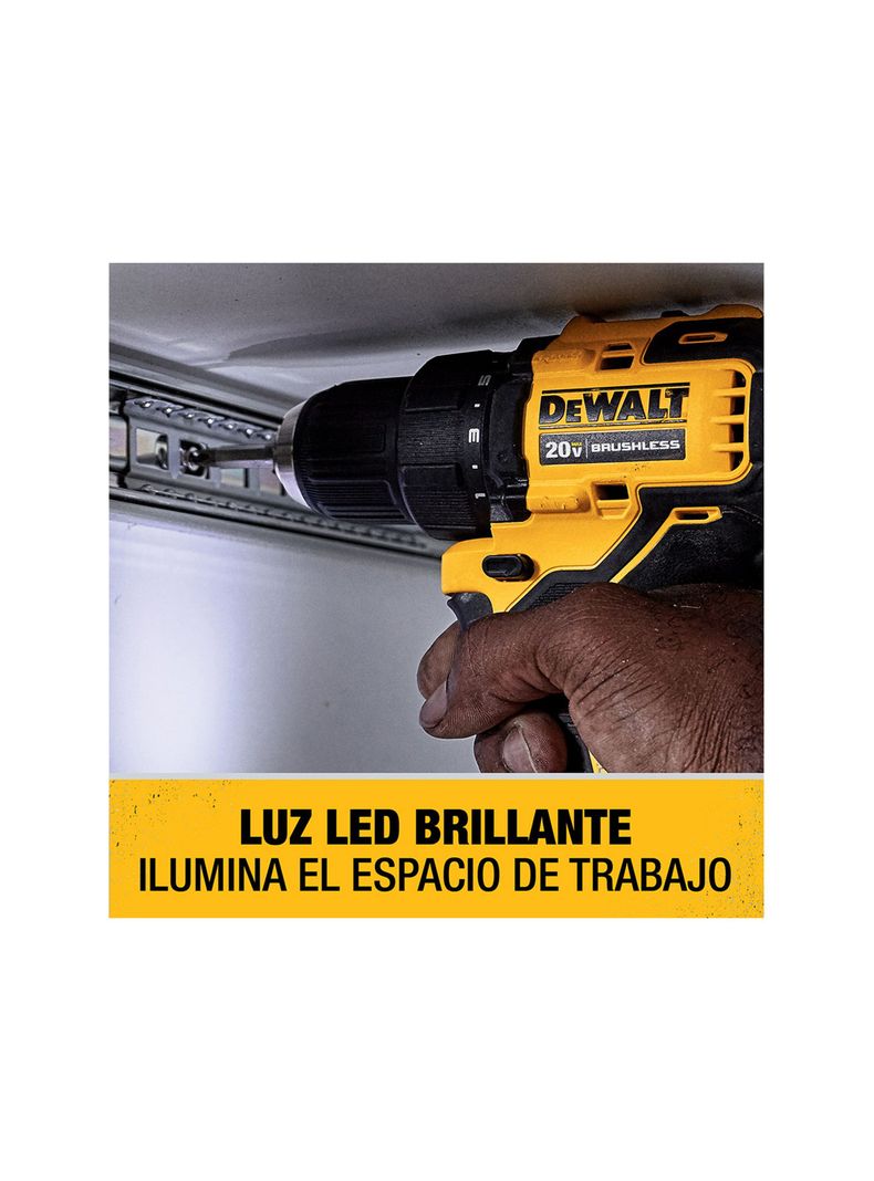 Taladro Atornillador Atomic 20V + 2 Bat  DCD708D2-B2-3