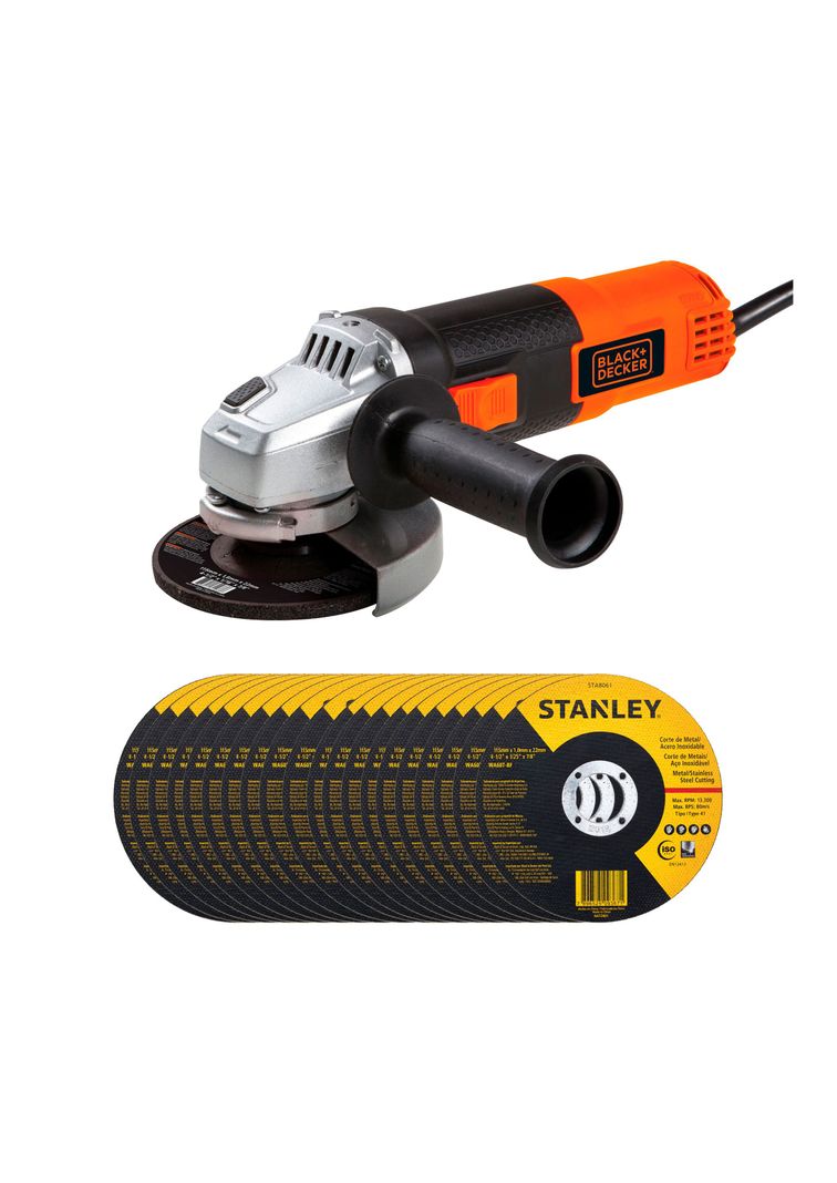 Esmeril 820W + 20 Discos Corte BLACK+DECKER G720-20DISCOS-0