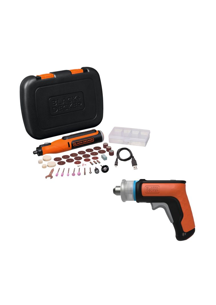 Minitorno 8V + 35accesorios + Atornillador 3.6V BLACK+DECKER-0