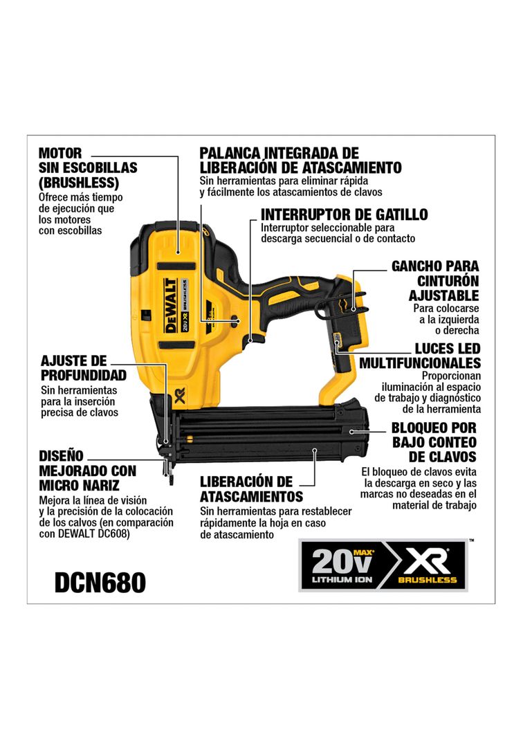 Clavadora 5/8" a 2-1/8" 20V Sin Batería-1