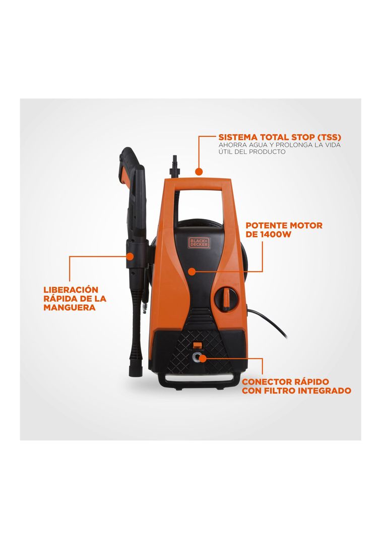 Hidrolavadora 1400W BLACK+DECKER PW1450TD-B2C-2