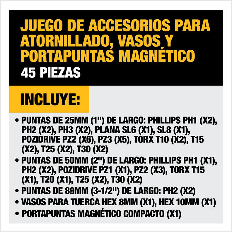 Set 45 Piezas Para Atornillar De Alto Rendimiento-5