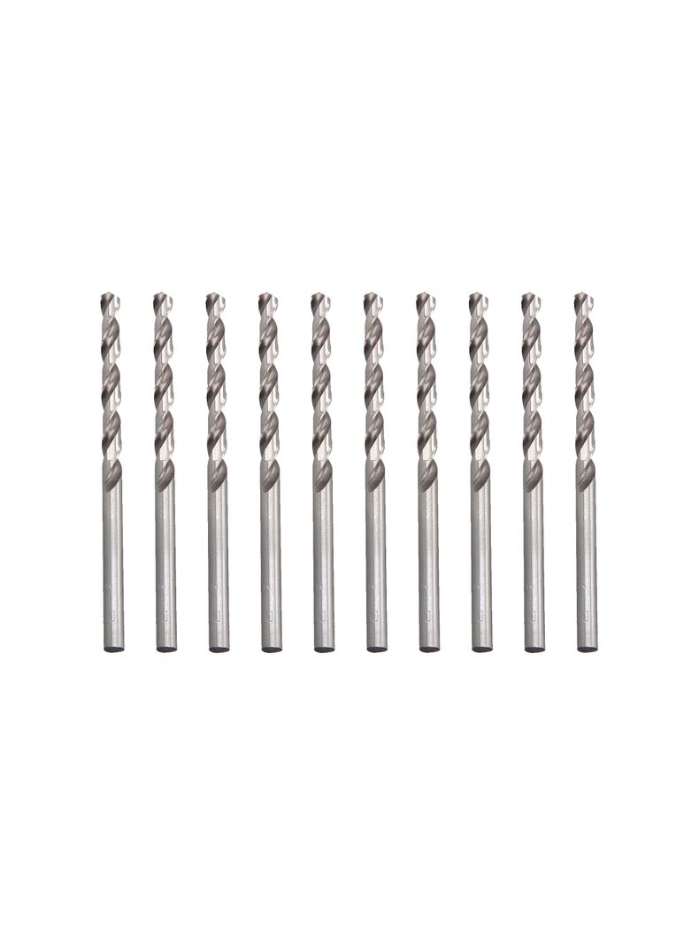 Set 10 brocas de acero rapido (HSS) 3.5x70mm DEWALT DWA28350 Plateado