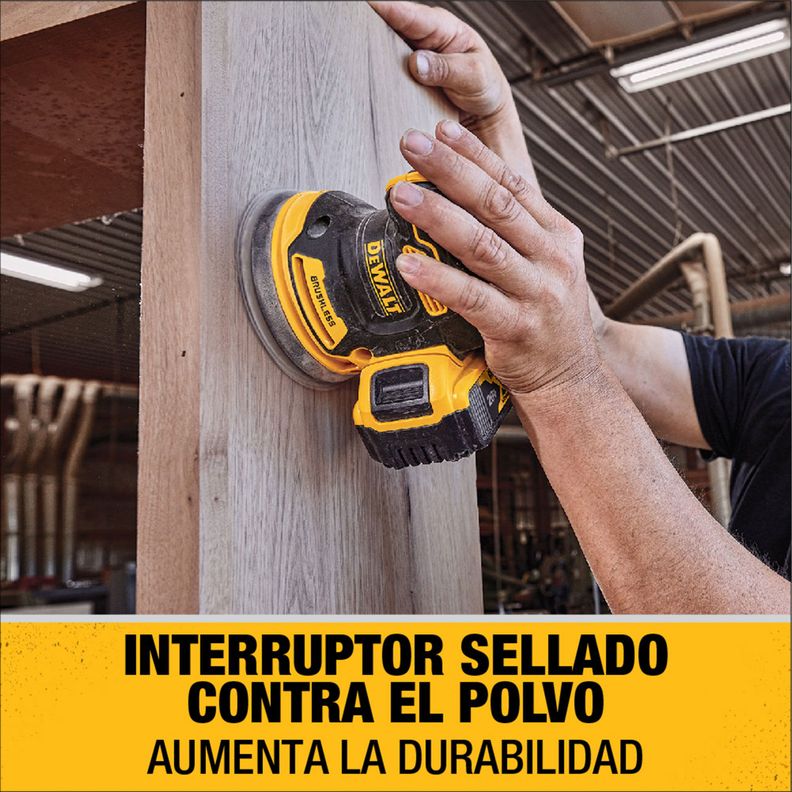 Lijadora Rotorbital 125mm 20V S/carbones S/batería-5