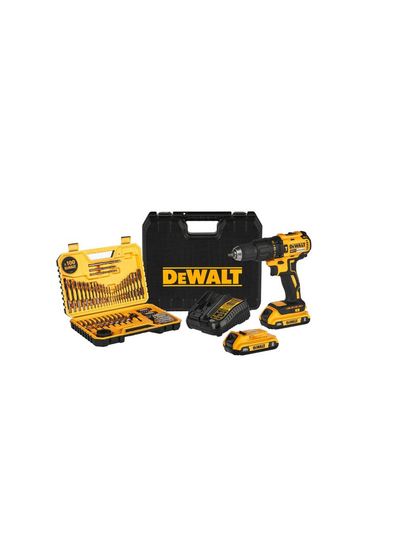 Kit taladro 1/2" 20V + 100 accesorios DEWALT DCD7781S2A-B2-0