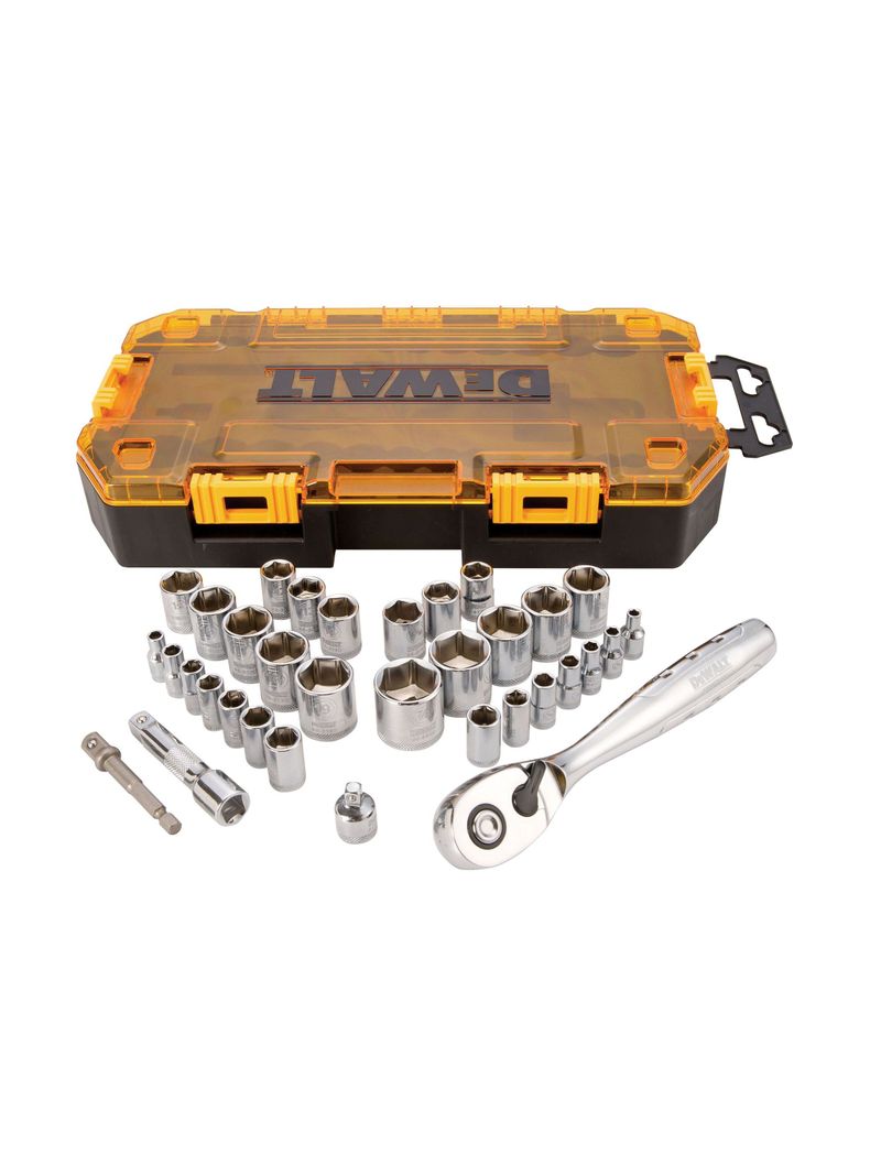 Set 34 dados con impulsion de 1/4 y 3/8 DEWALT DWMT73804 Plata