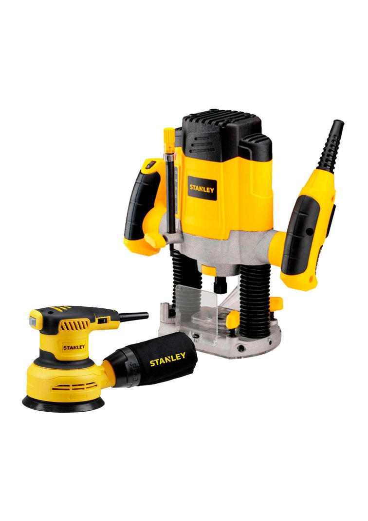 Rebajadora 1200W + Lijadora 300W Stanley SRR1200-SS30-0
