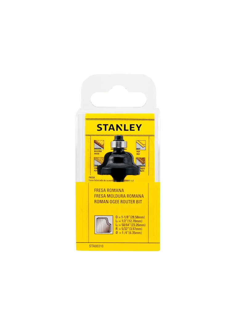  Fresa romana 1-1/4” vástago 1/4" STANLEY STA80310-2