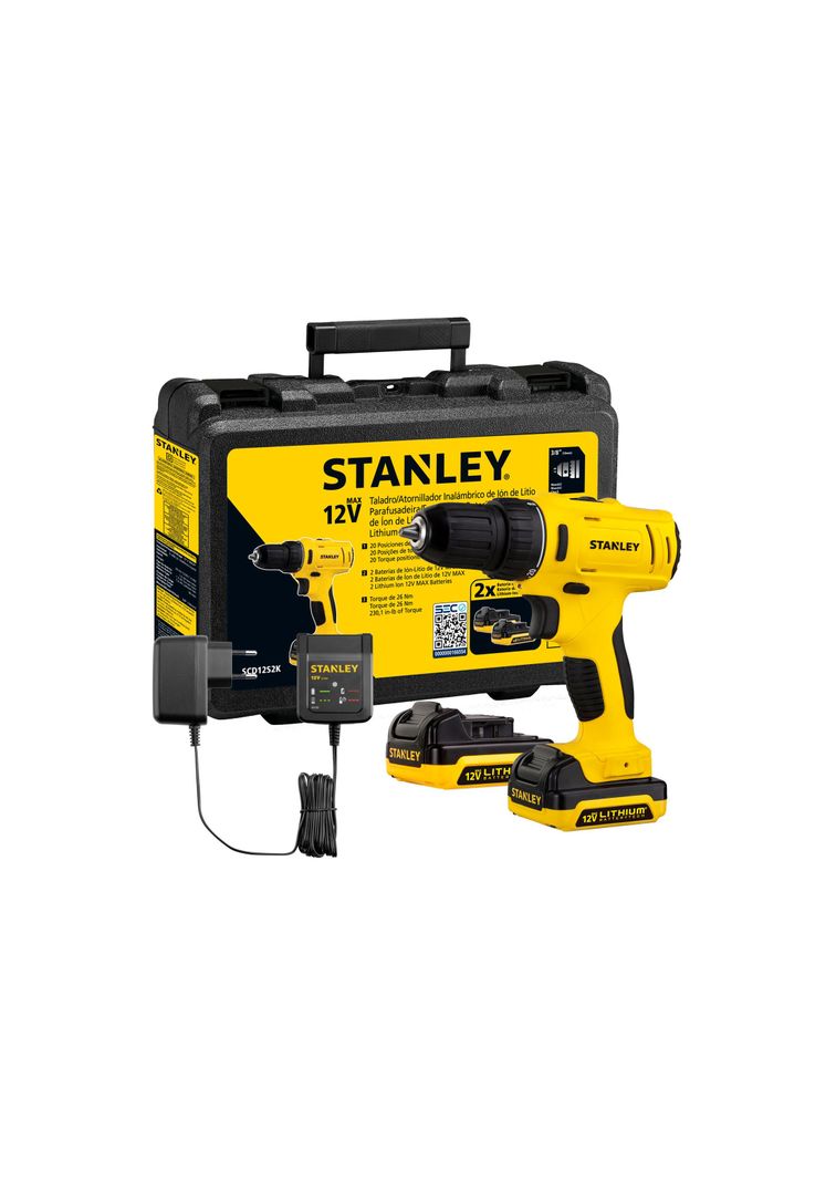 Kit Taladro Rotación 12V + Sierra Circular 1600W STANLEY-2