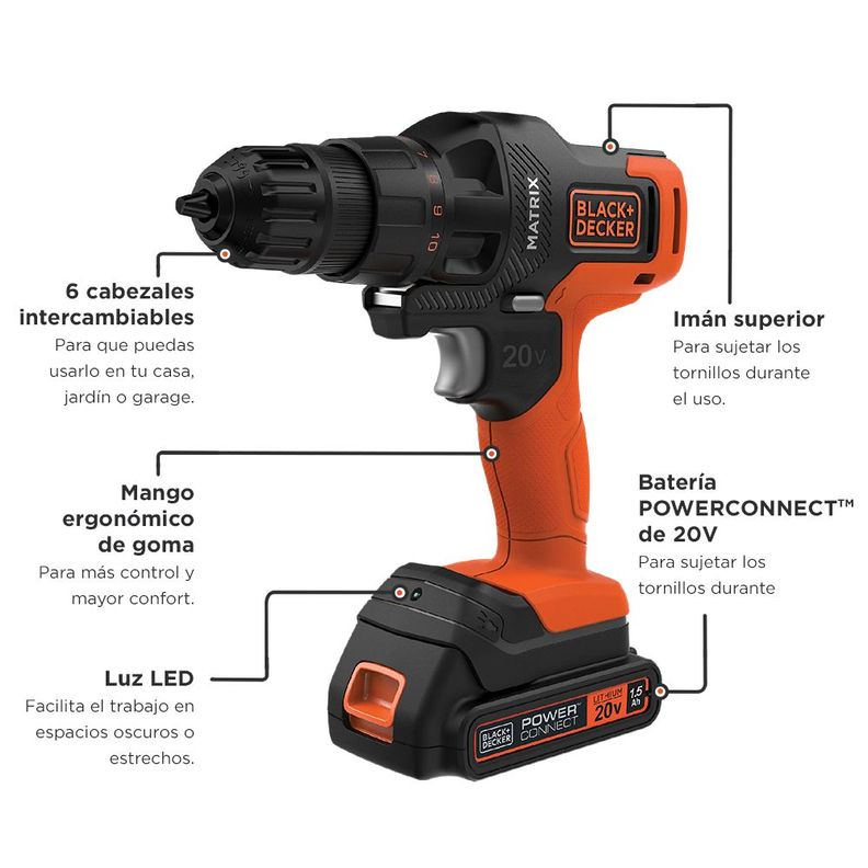 Herramienta Multipropósito 20V 6en1 Matrix-1