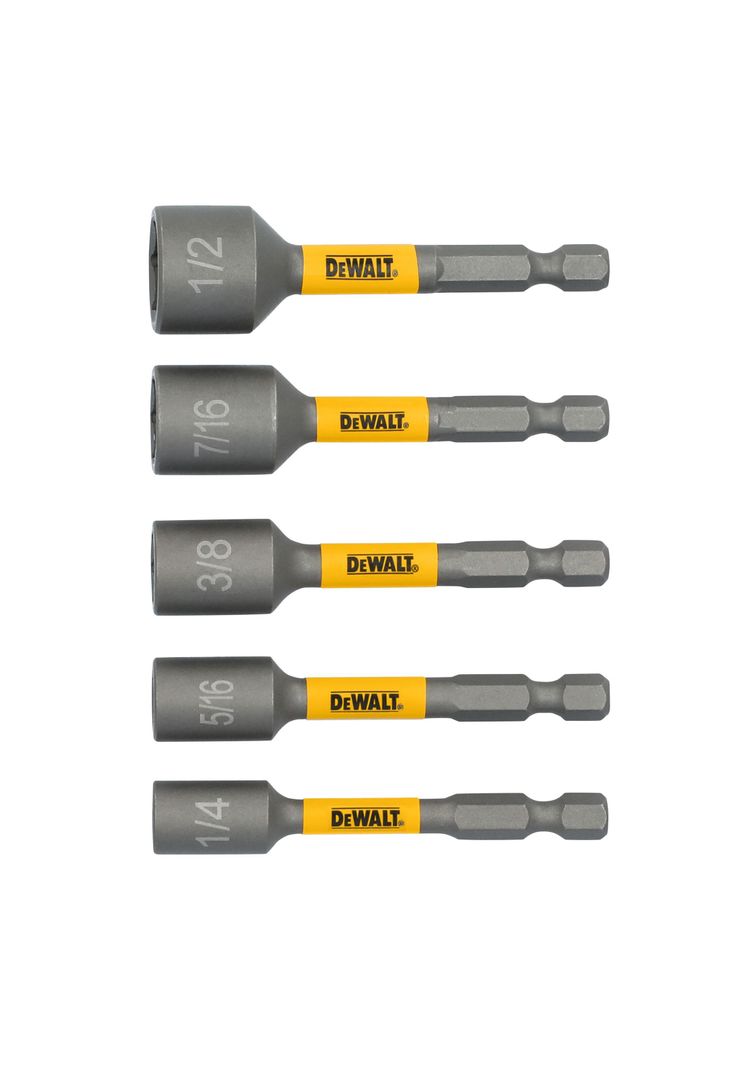 Set 5 llaves tuerca magnética Vástago 1/4" DEWALT DWAFTND5-1