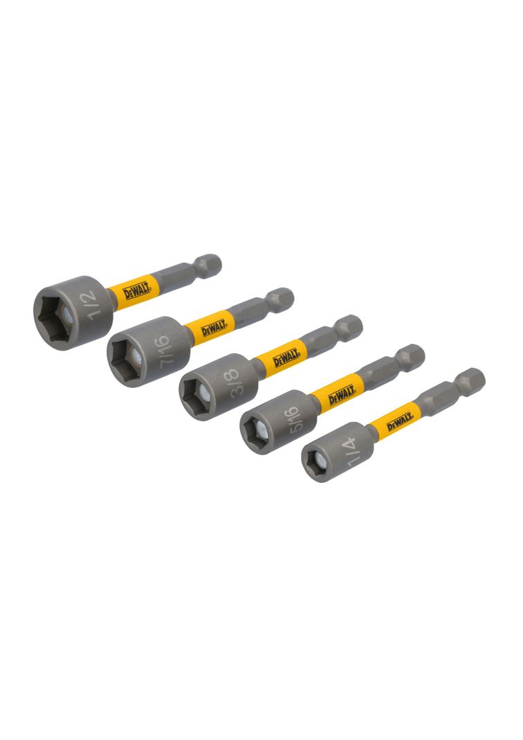 Set 5 llaves tuerca magnética Vástago 1/4" DEWALT DWAFTND5-2