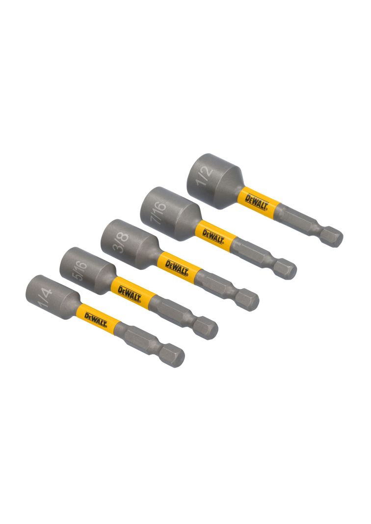 Set 5 llaves tuerca magnética Vástago 1/4" DEWALT DWAFTND5-3