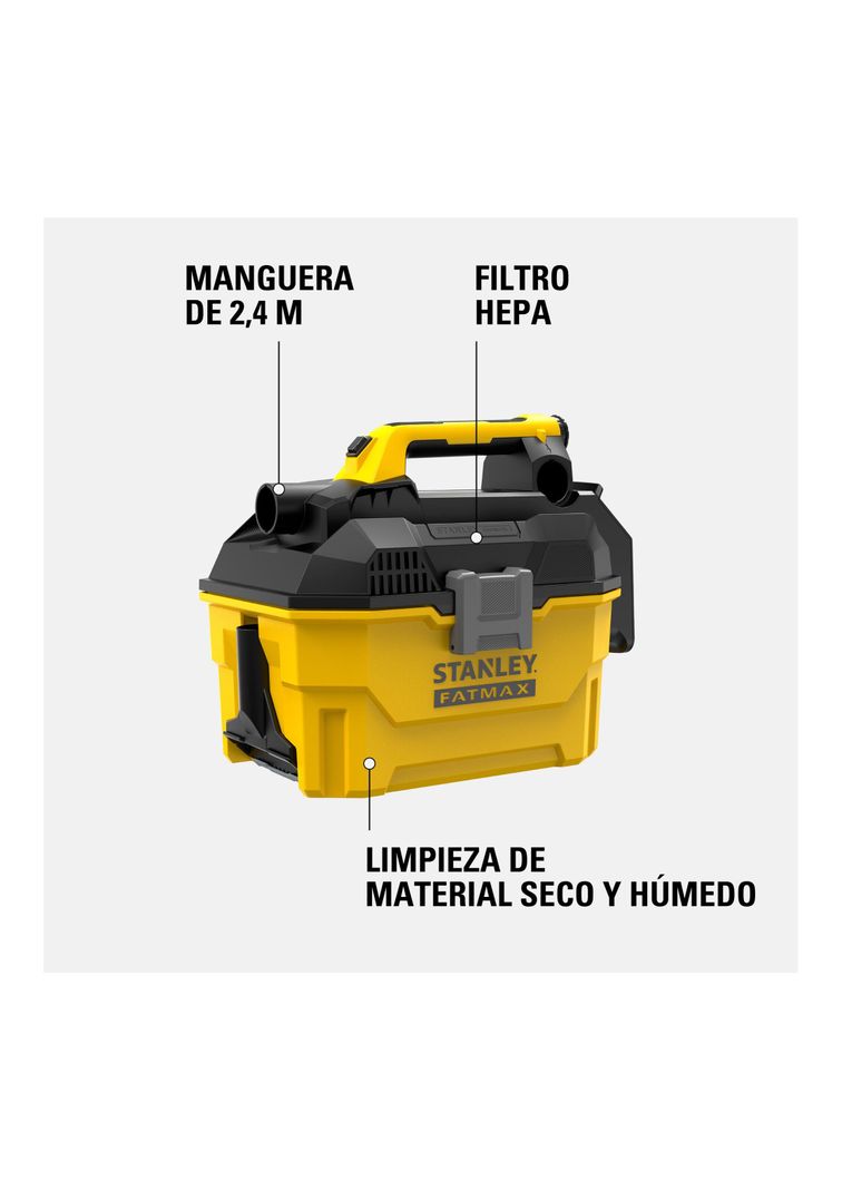 Aspiradora Inalámbrica Alta eficiencia 20V STANLEY SCV002-B2-1