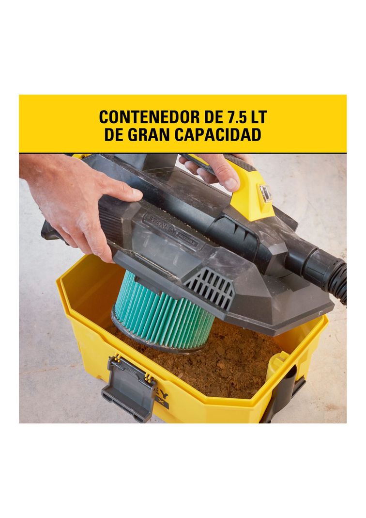 Aspiradora Inalámbrica Alta eficiencia 20V STANLEY SCV002-B2-3