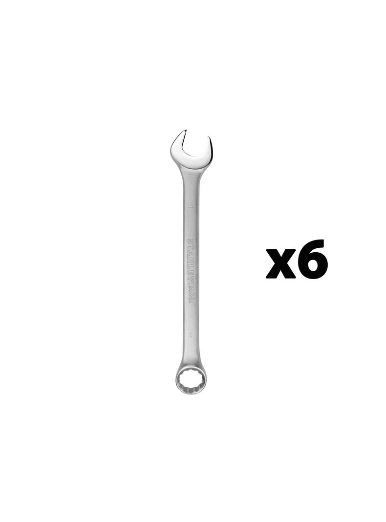 Set 6 llaves combinadas 1" STANLEY STMT80265-840 Plateado