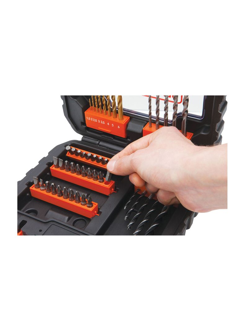 Set Atornillar y Taladrar 50 Piezas BLACK+DECKER A7232-XJ-1