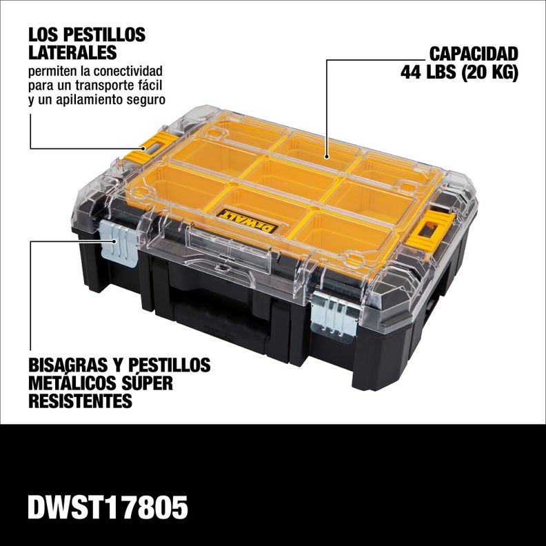 Organizador De Accesorios y Herramientas 20kg TSTAK DEWALT DWST17805-1
