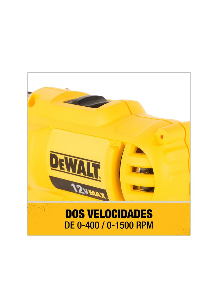 Taladro Atornillador 12V 3/8" + Caja Magnética 15Pzas DEWALT-2