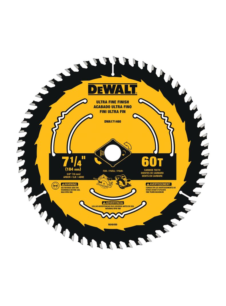 Disco De Sierra 7-1/4'' 60T Corte Fino  DWA171460-0