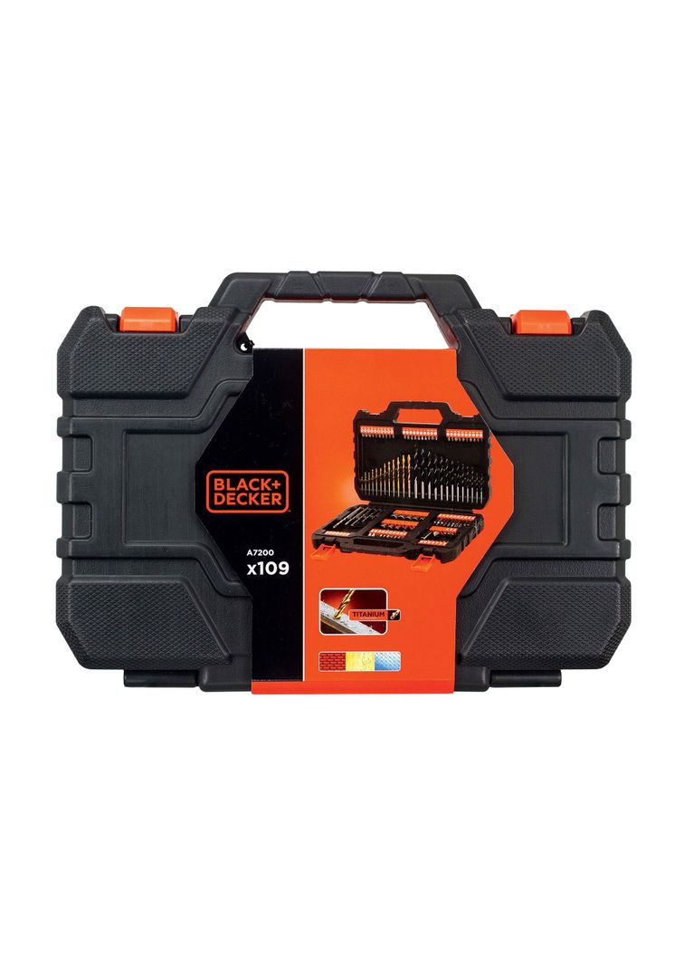 Set 109 Piezas Atornillar y Taladrar BLACK+DECKER A7200-XJ-4