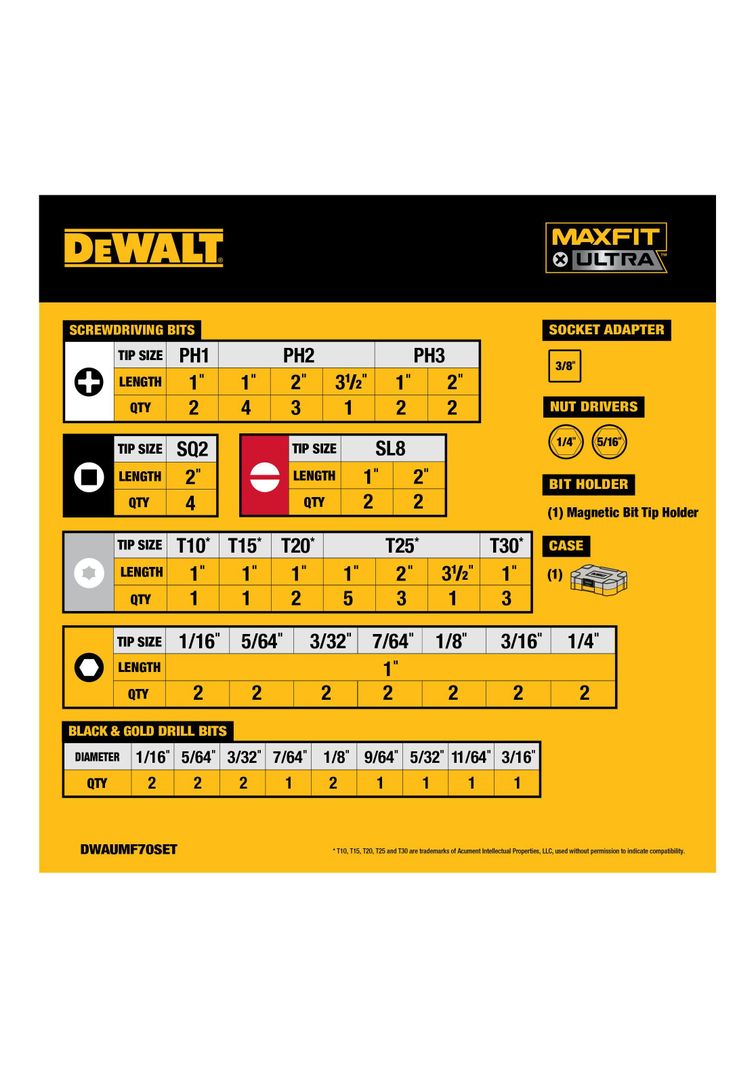 Set 70 puntas MAXFIT ULTRA DEWALT DWAUMF70SET-4