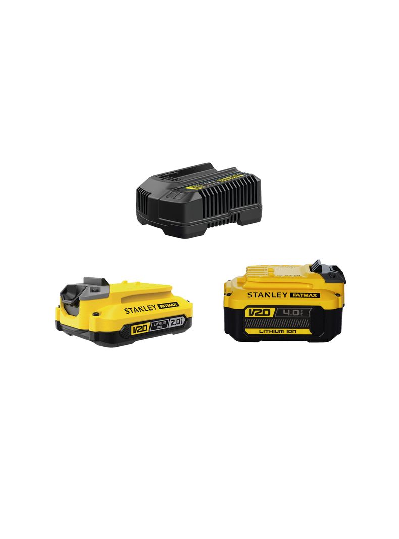 Kit 2 baterías 2Ah/4Ah+ cargador 4Ah 20V STANLEY SCB224CK-B2-0