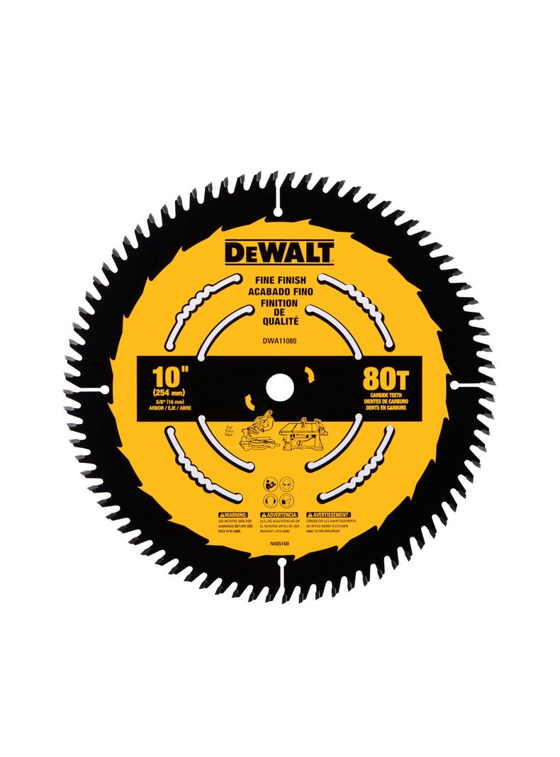 Disco De Sierra 10'' 80T Corte Fino DEWALT DWA11080-0