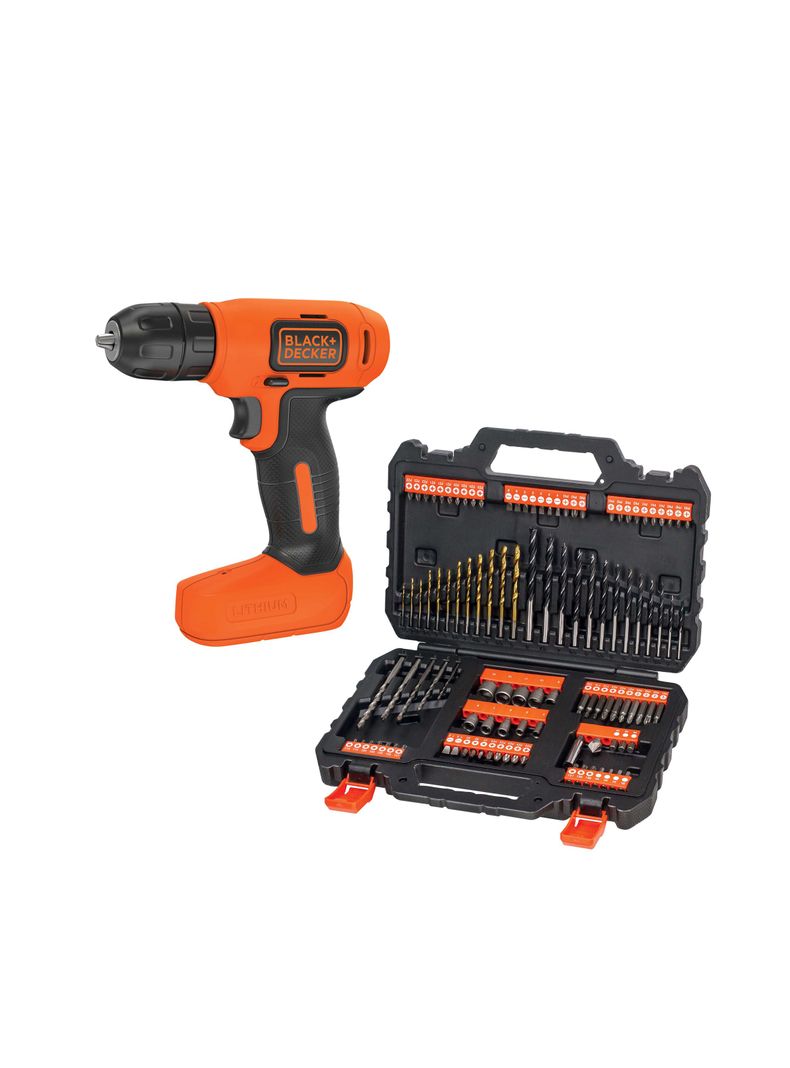 Set  Atornillar 109 P. + Taladro BLACK+DECKER A7200-LD008-0