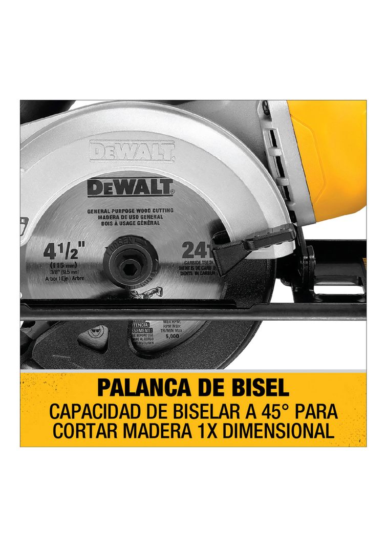 Sierra Circular 20V Sin Carbones y S/Batería DEWALT DCS571B-2