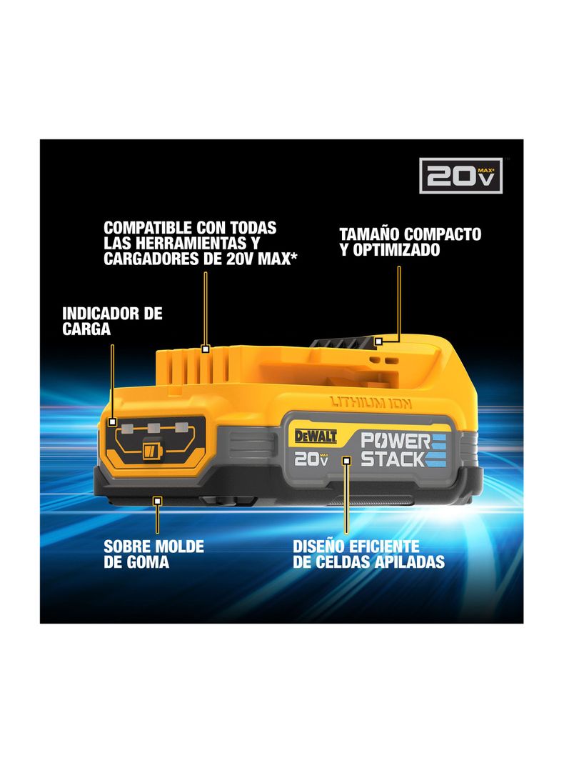 Kit 2 baterías Powerstack™ + accesorios  DCBP034E2-B2-2