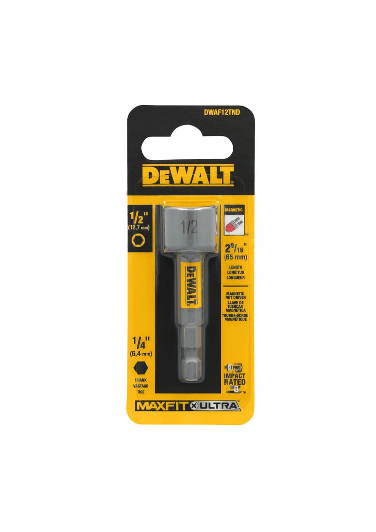 Llave de tuerca magnética 1/2” Vástago 1/4" DEWALT DWAF12TND-3
