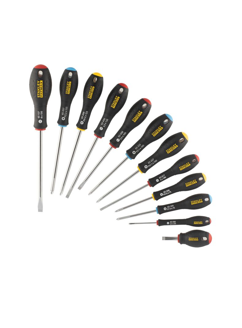 Set 12 destornilladores FATMAX STANLEY FMHT65426-0 Negro