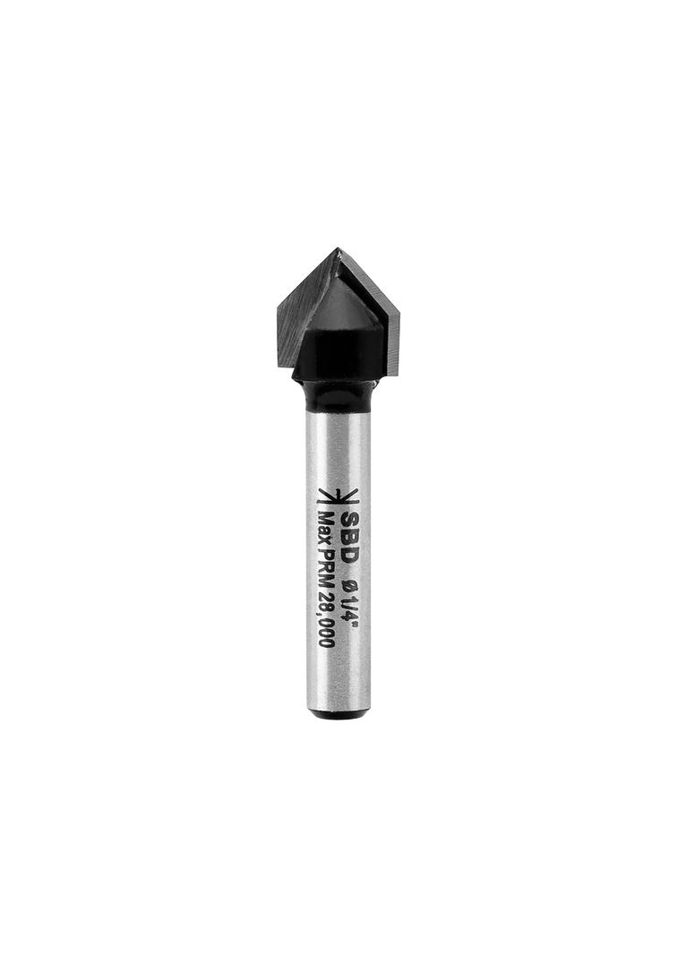 Fresa ranura en V 1/2” vástago 1/4" STANLEY STA80306-0