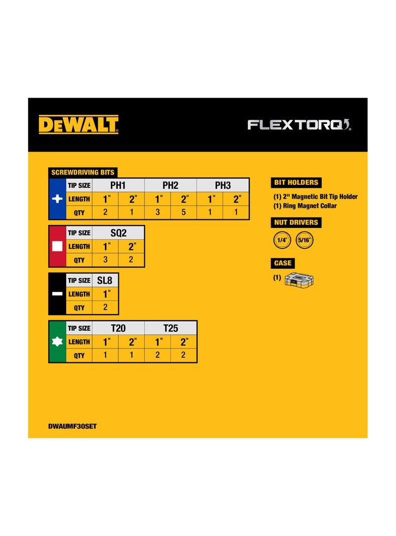 Set 30 puntas llave de impacto MAXFIT DEWALT DWAUMF30SET-3