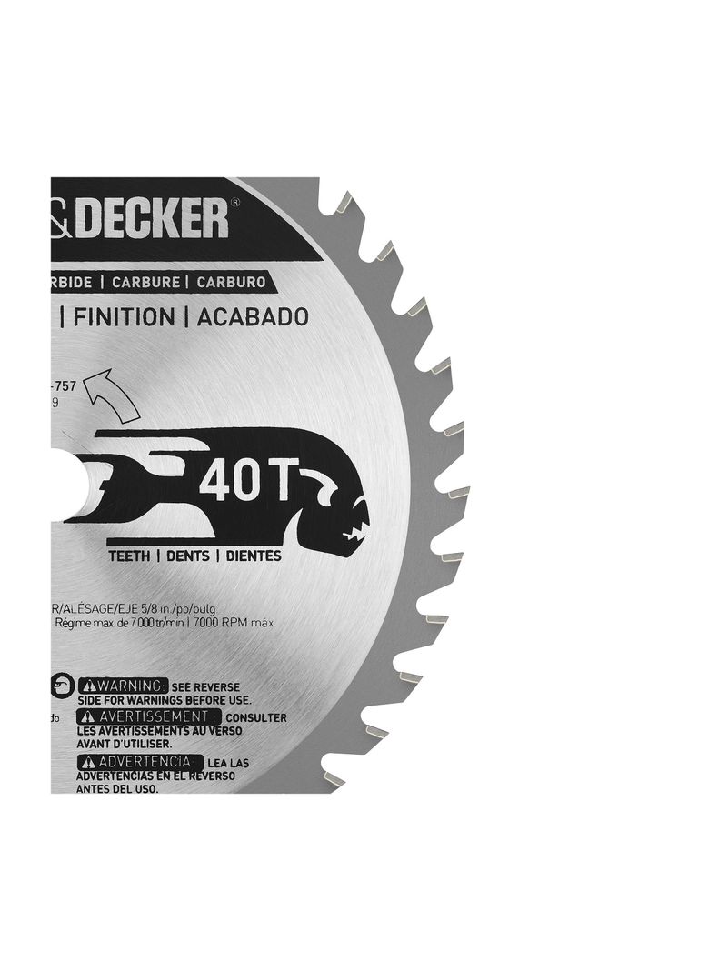 Disco de sierra 7-1/4'' 40 dientes BLACK+DECKER 77-757  PS-1