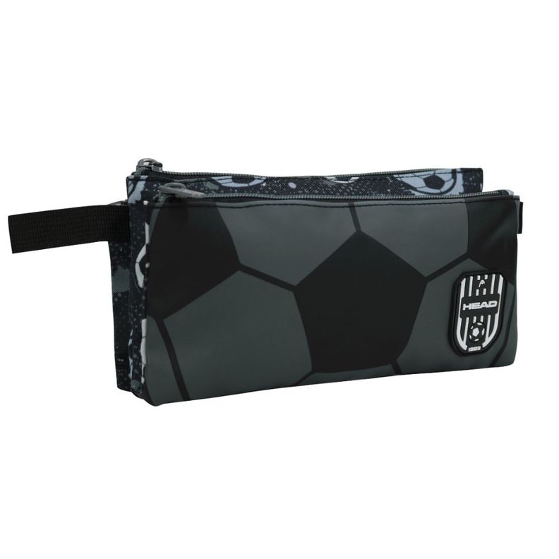Estuche Infantil Triple Celerio Soccer Negro Head-0