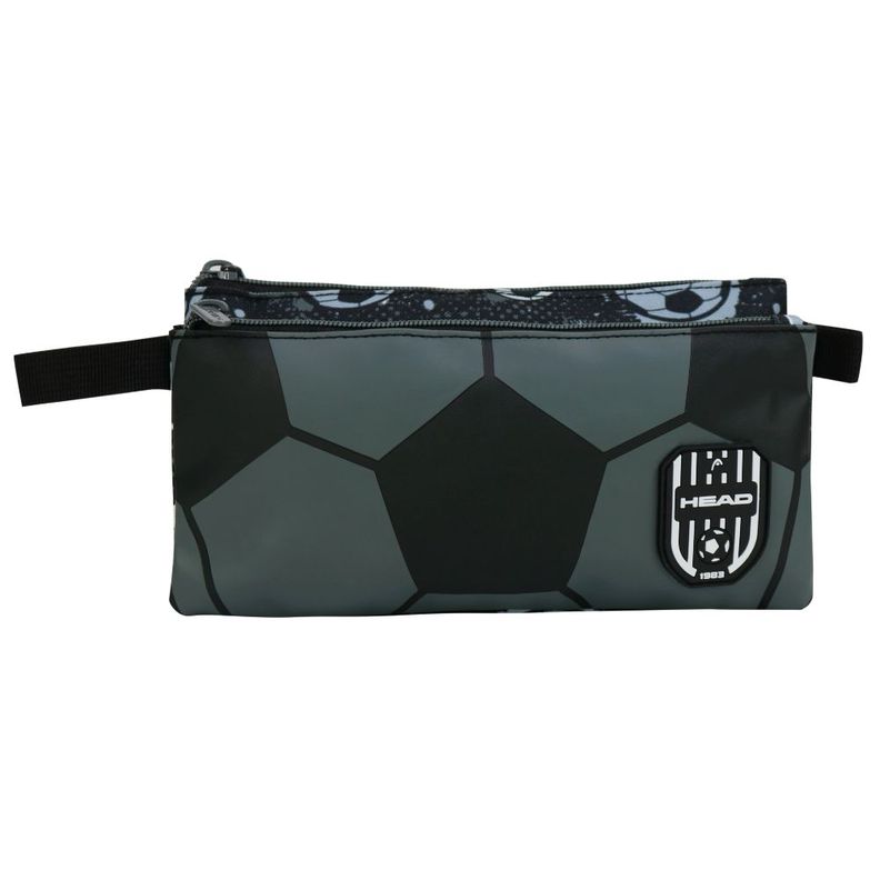 Estuche Infantil Triple Celerio Soccer Negro Head-1