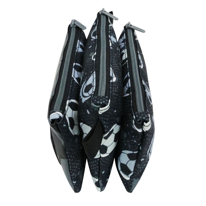 Estuche Infantil Triple Celerio Soccer Negro Head-2
